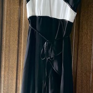 Fancy black and white dress